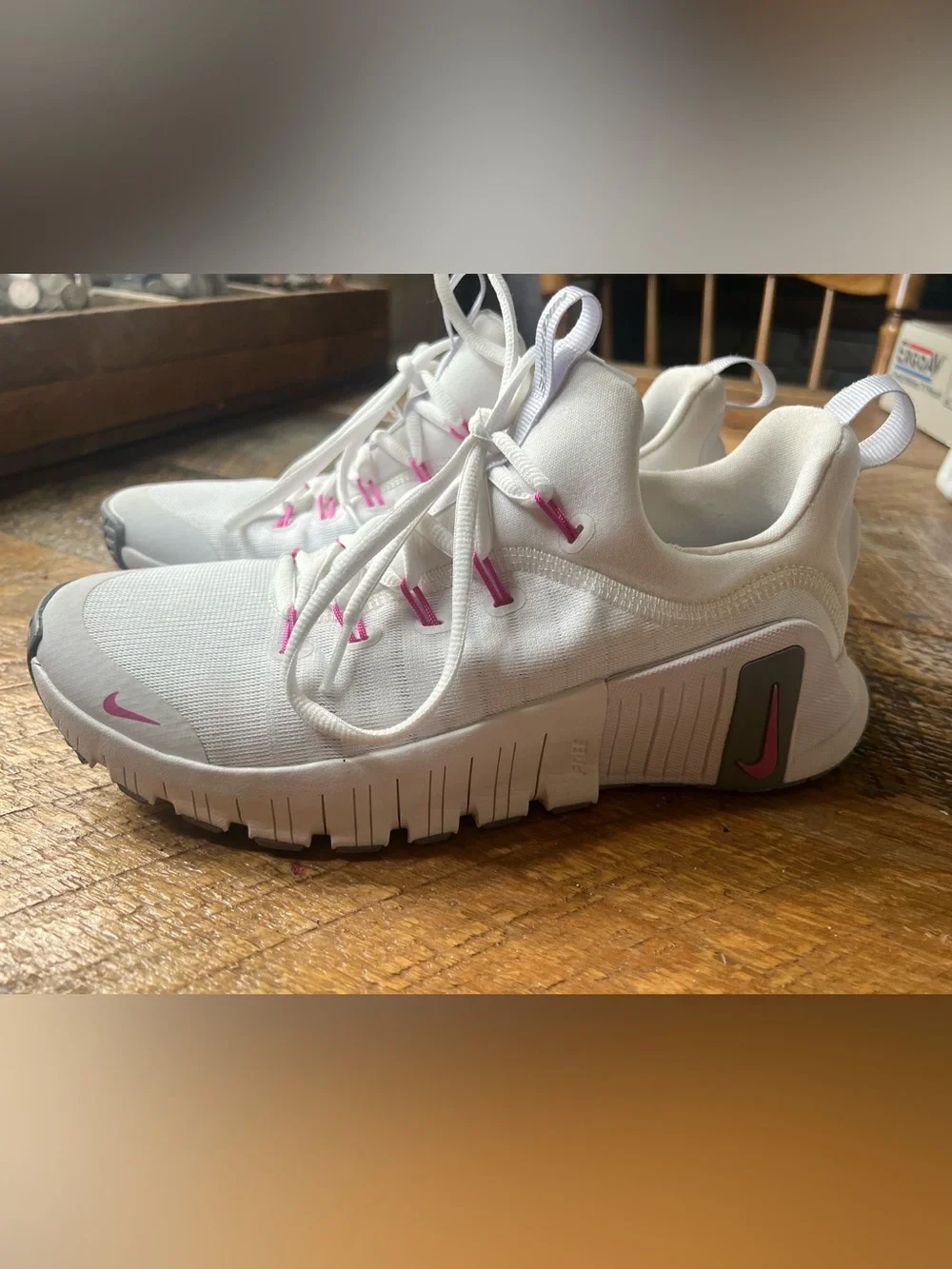 Nike White Women's Sneaker with Pink Accents